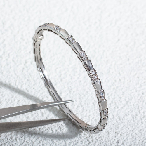 Bvlgari Serpenti Bracelet Silver Cubic Zirconia
