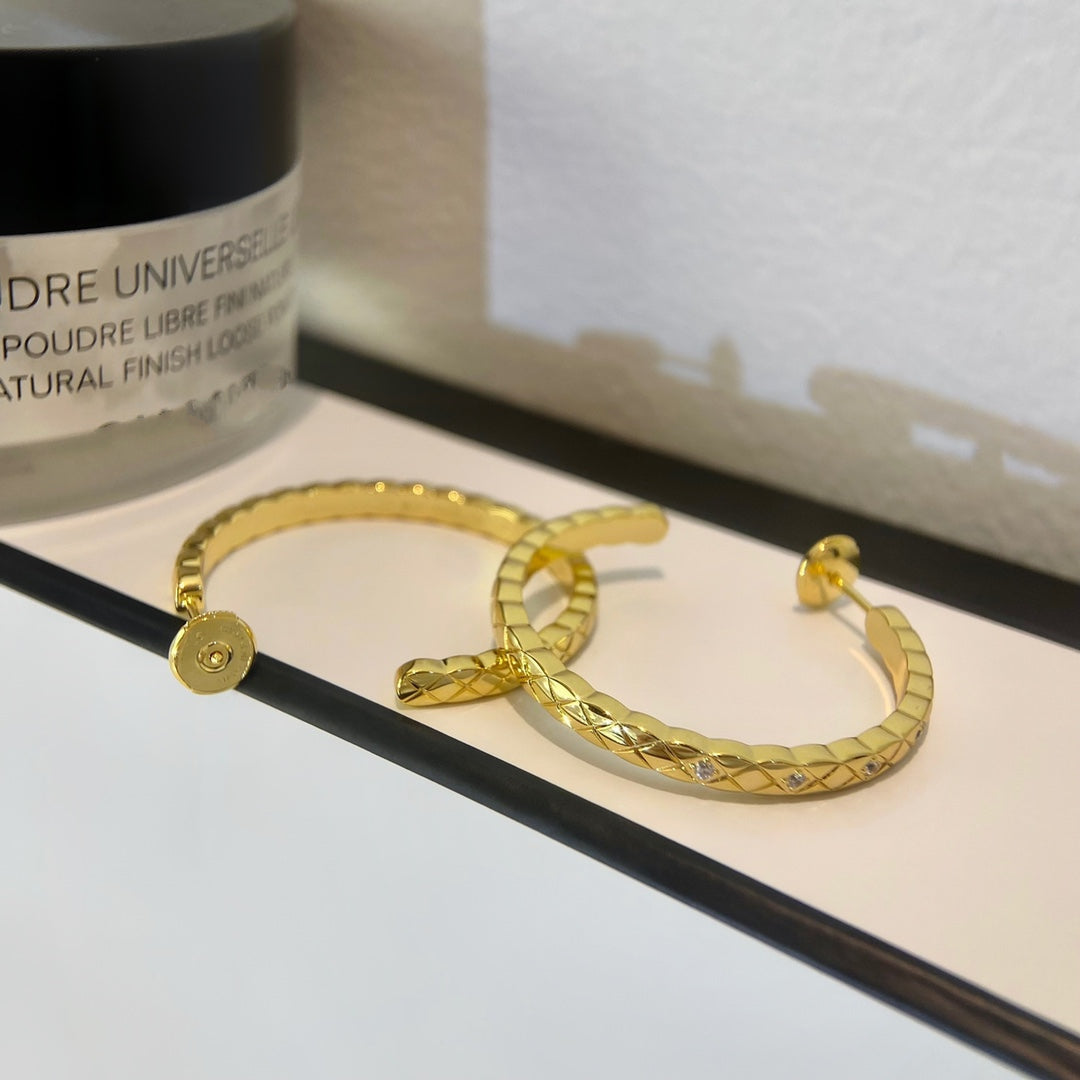 Chanel Crush Cubic Zirconia Hoop Earrings