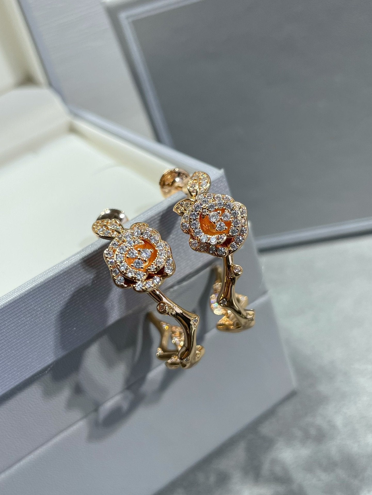 Dior Rose Bagatelle Cubic Zirconia Earrings