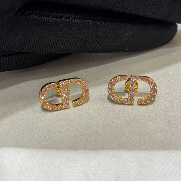Dior Petit CD Cubic Zirconia Gold Earrings
