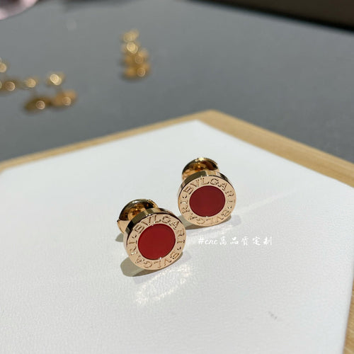 Bvlgari Earrings Cluster Carnelian Pink Gold