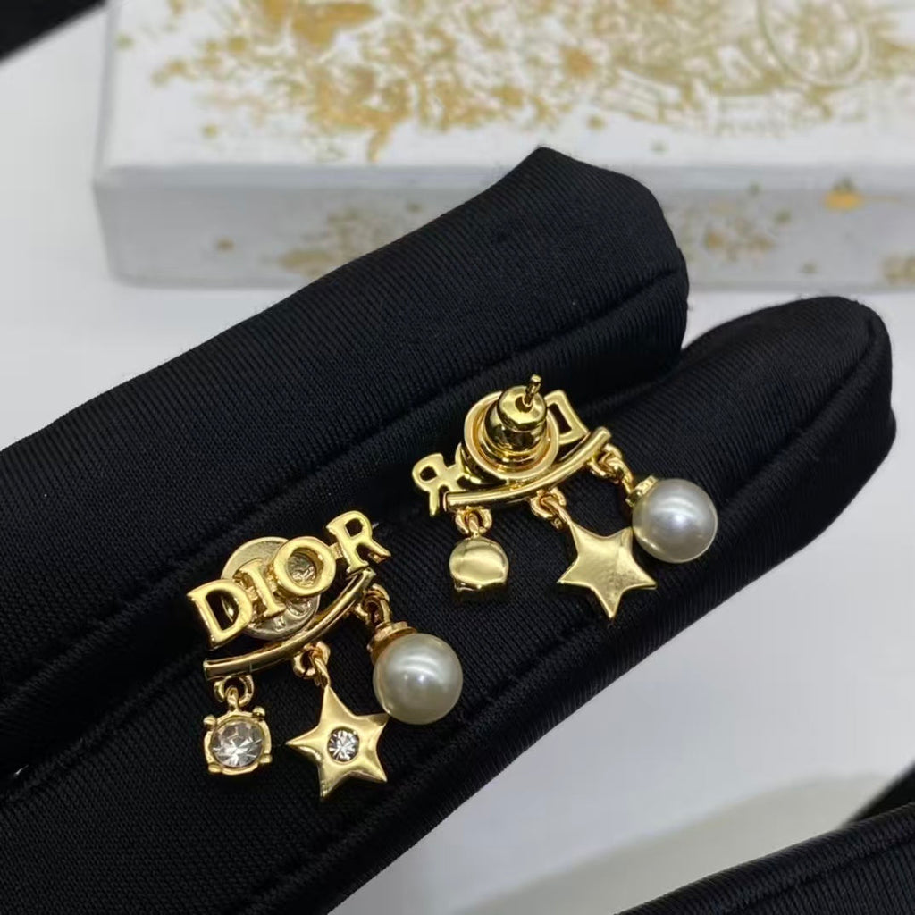Dior CD Diorevolution Earrings Gold-Finish Metal