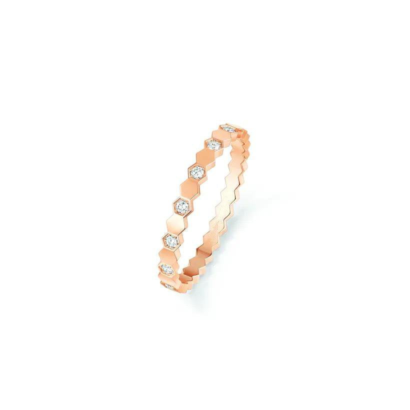 Chaumet Bee Love Ring Pink Gold Cubic Zirconia