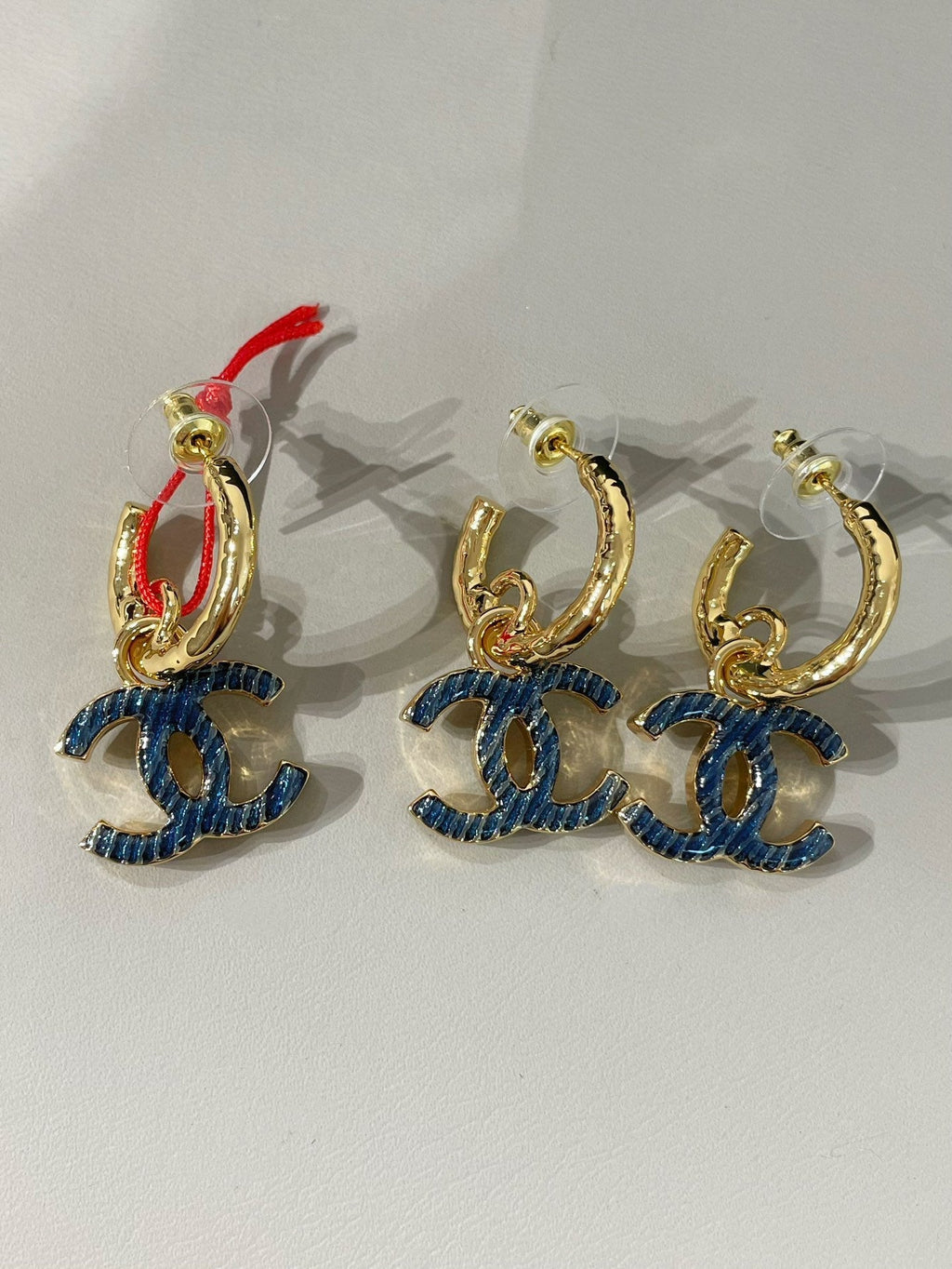 Chanel Logo Heart Earrings