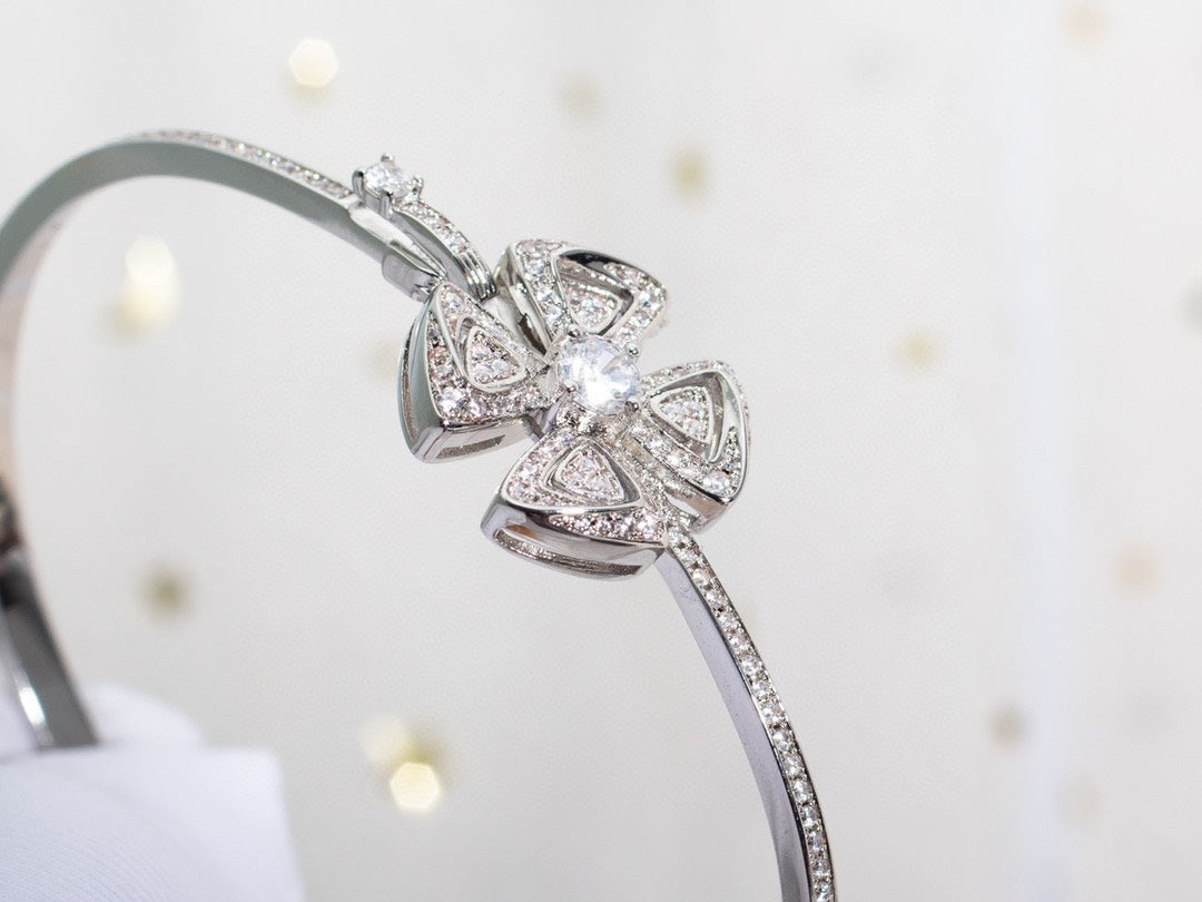 Bvlgari Fiorever Cubic Zirconia Silver Bracelet