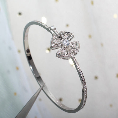 Bvlgari Fiorever Cubic Zirconia Silver Bracelet