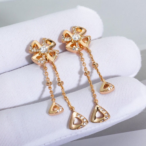 Bvlgari Fiorever Pink Gold Cubic Zirconia Earrings